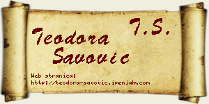 Teodora Savović vizit kartica